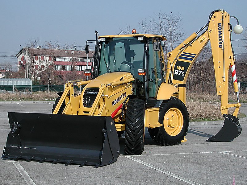 Komatsu WB97S-5 экскаватор-жүк тиегіші